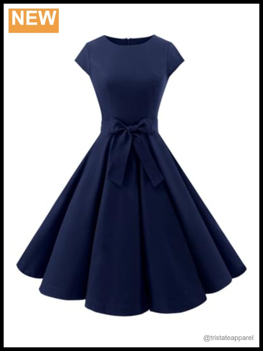 Vintage 1950s A-Line Cap Sleeve Cocktail Party Dress Retro Swing